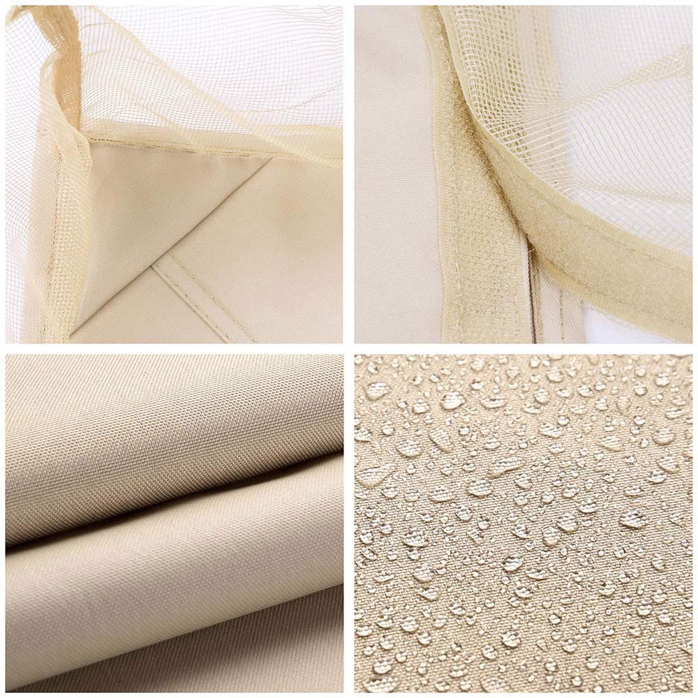 Yescom Gazebo Canopy Replacement Top 10' x 10' Beige 2-Tier New