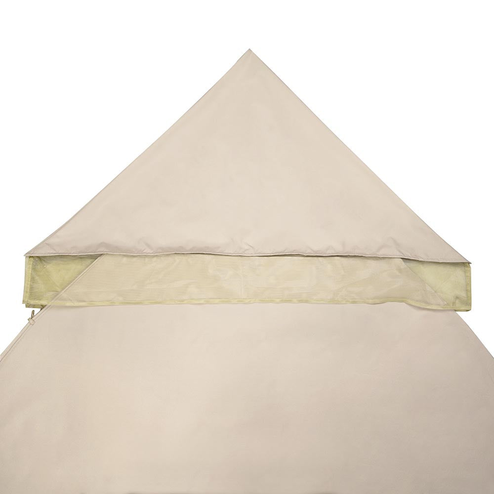 Yescom Gazebo Canopy Replacement Top 10' x 10' Beige 2-Tier New