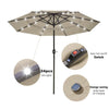 Yescom Patio Umbrella 9ft Prelit 3-Tiered with Lights New