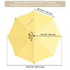 Yescom Outdoor Market Umbrella Replacement Canopy 9' 8-Rib New