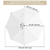 Yescom Outdoor Market Umbrella Replacement Canopy 9' 8-Rib New