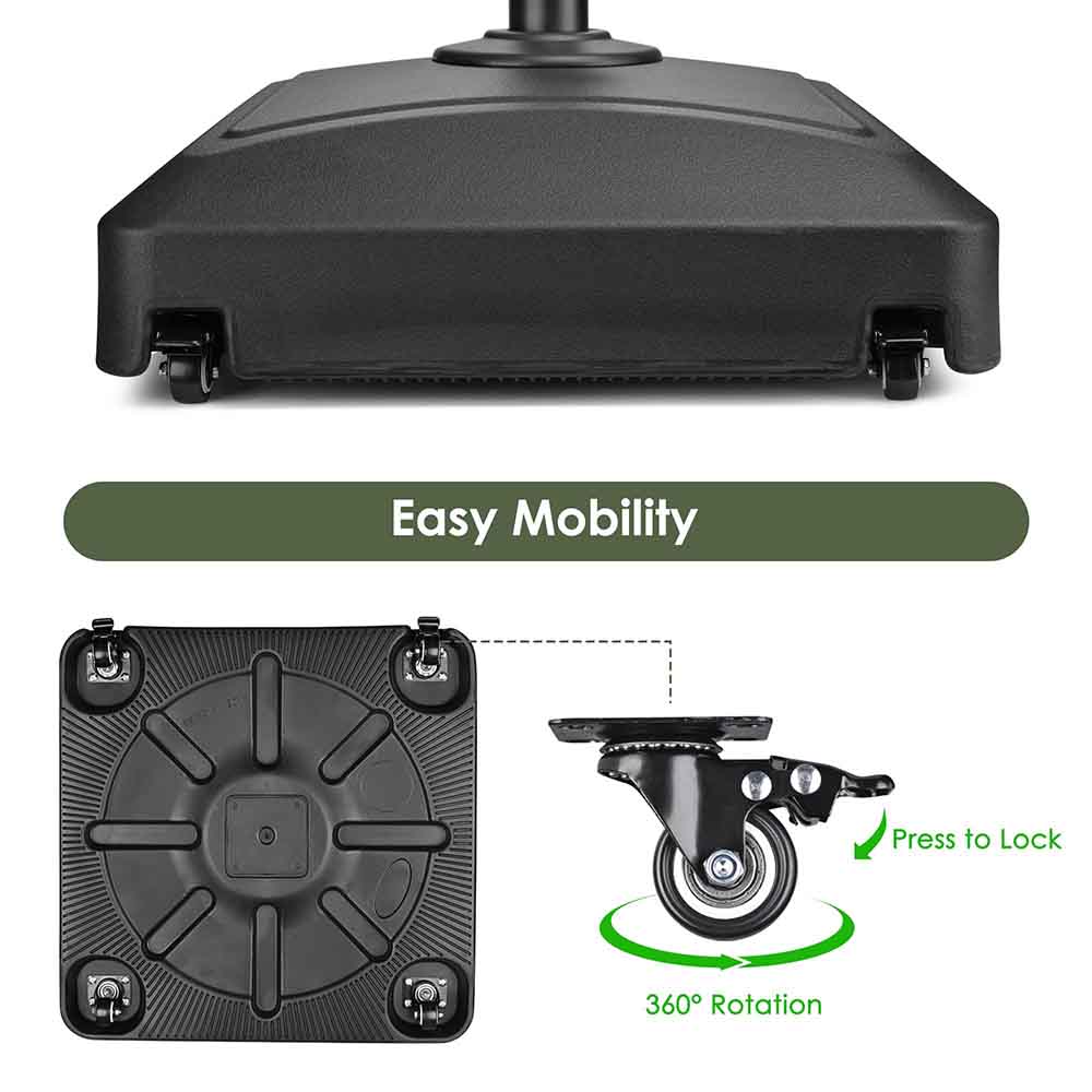 Yescom Umbrella Base with Wheels 88-143 lbs New