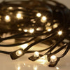 Yescom Wooden Patio Umbrella LED String Light 8ft/9ft 6 ribs Cool White New