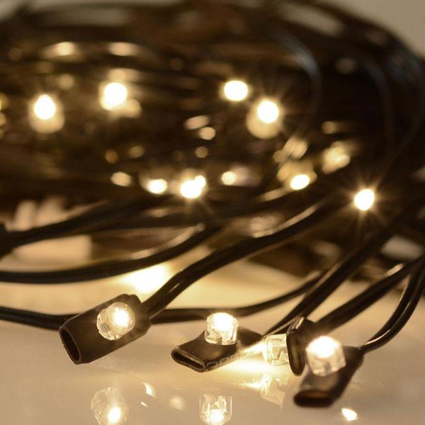 Yescom Wooden Patio Umbrella LED String Light 8ft/9ft 6 ribs Cool White New