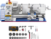 1.5‘’ Spindle Bore Metal Lathe Machine 8'' x 16'' High Precision Brushless Motor Mini 1.5HP Benchtop 0-2500 RPM Variable Speed Metal Working Machine 1.5‘’ Spindle Bore Small Lathe without Stand 0831V