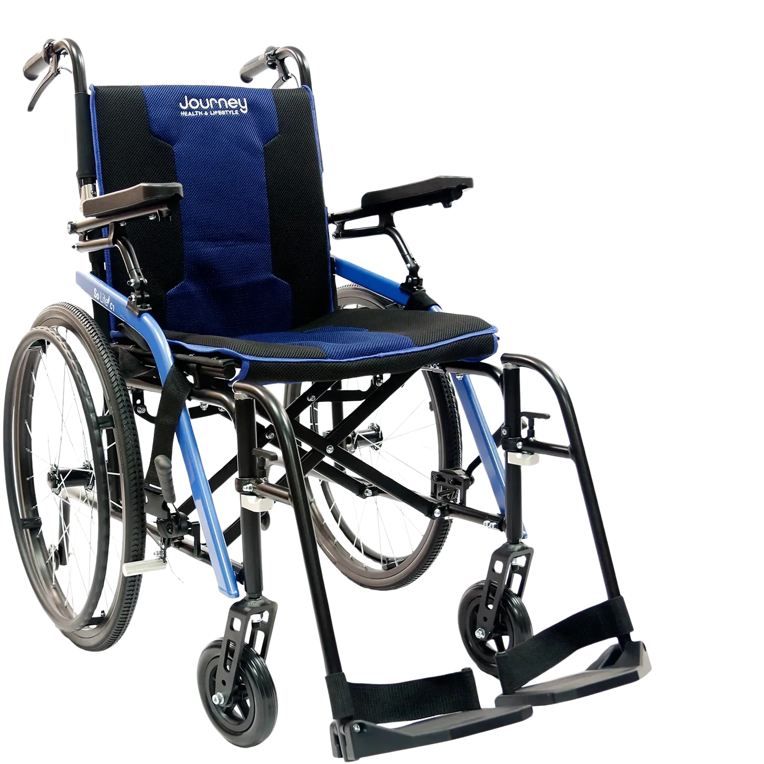 Journey So Lite Folding Wheelchair Super Lightweight with Padded Seat and Dual Hand Brakes 08480 New