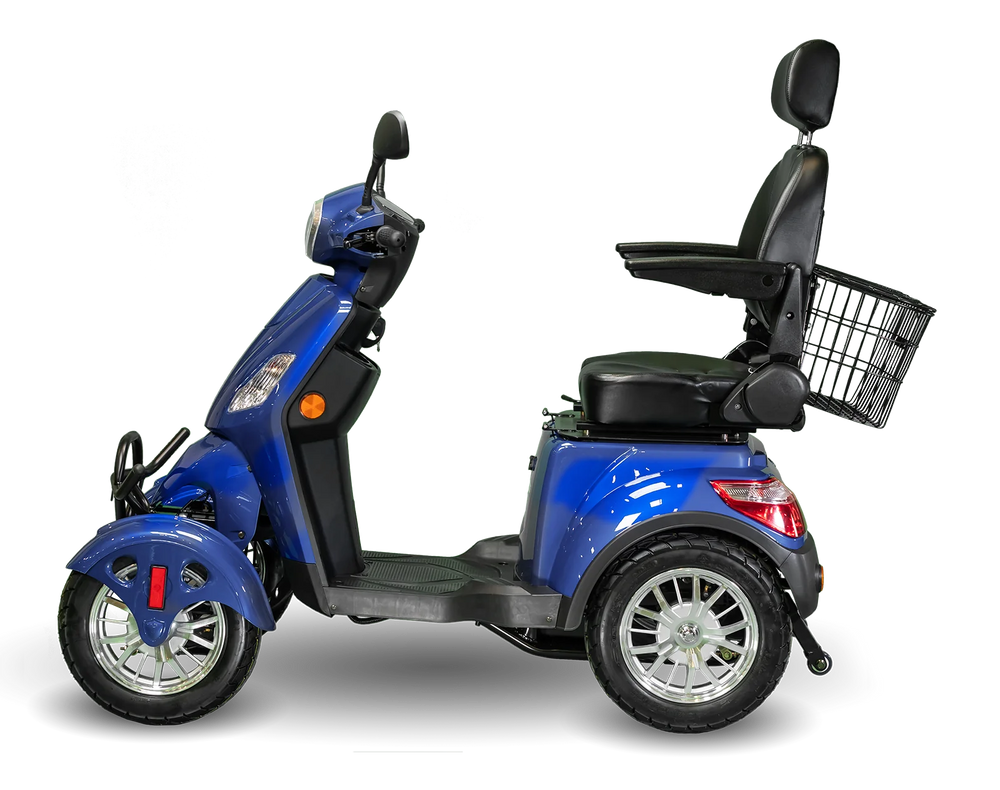 Journey Luxe Elite Mobility Scooter Electric Recreational 500W Brushless 48V 20Ah Max Speed 13 MPH Range 35 Miles Blue 08610 New