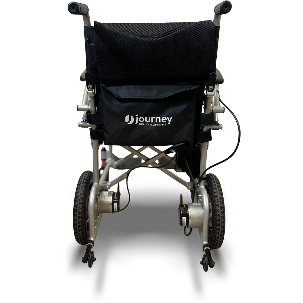 Journey Air Lightweight Folding Power Chair 24V 6Ah 150W 2.8 MPH 6 Mile Range Silver 08643 New