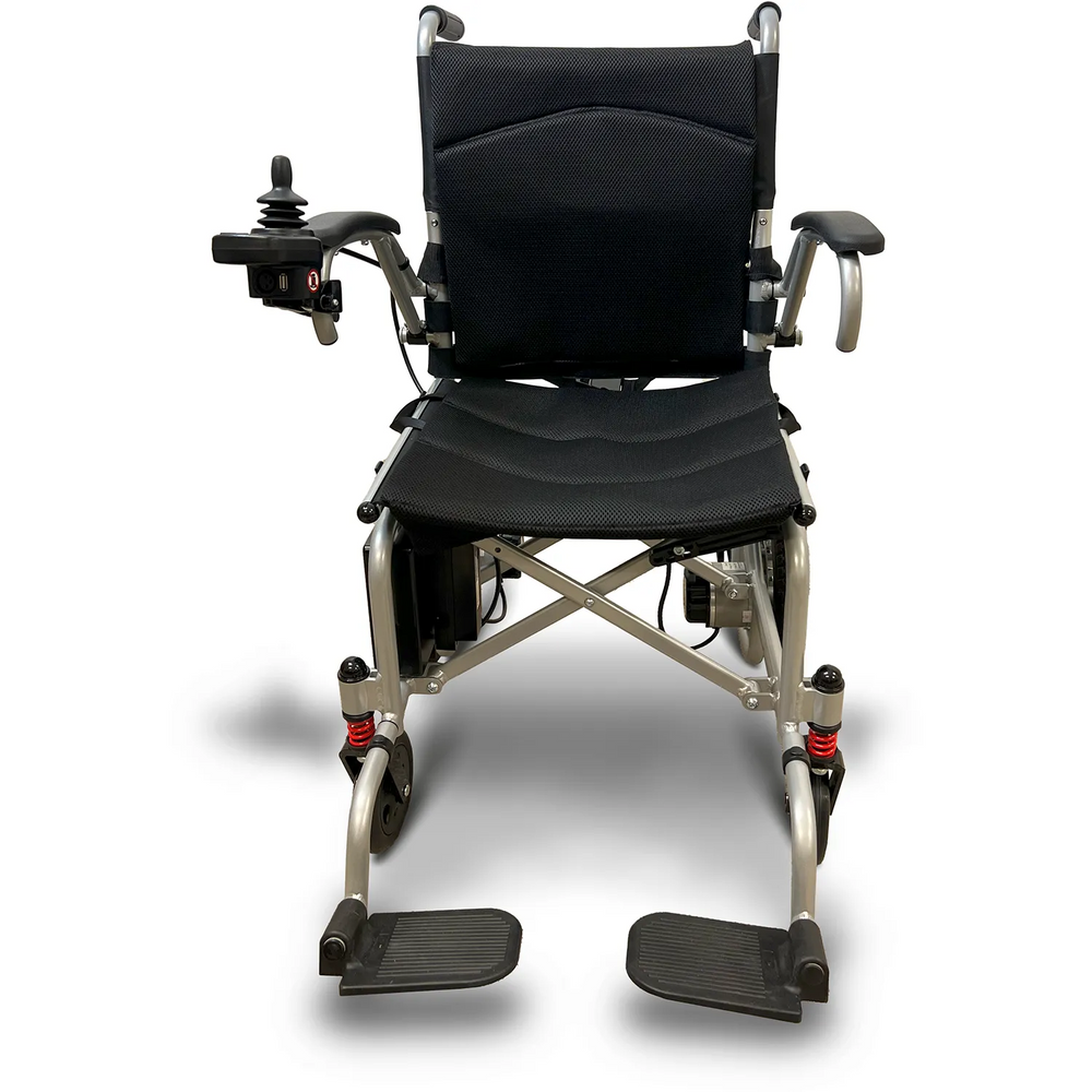 Journey Air Lightweight Folding Power Chair 24V 6Ah 150W 2.8 MPH 6 Mile Range Silver 08643 New