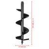 Yescom Earth Auger Bit Replacement 12in, 10in, 8in, 6in, 4in Optional New