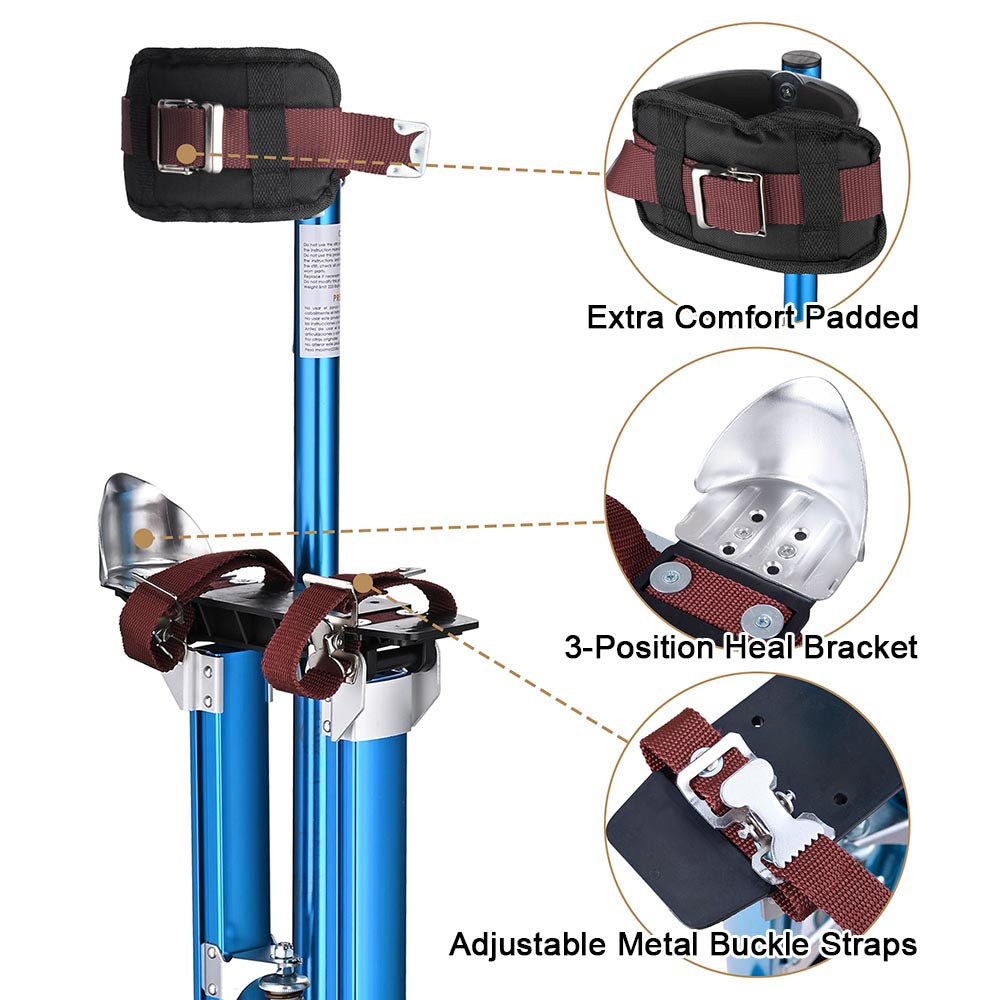 Yescom Drywall Stilt 36" - 50" Adjustable Aluminum Color Options New