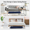 Adjustable navy floor chair in 6 positions, perfect for reading or gaming, easily stored under the bed or sofa.