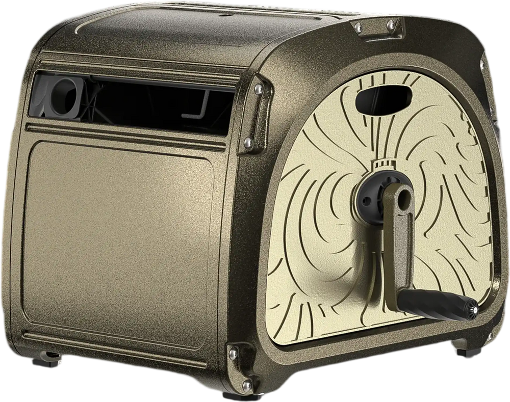 Giraffe Tools Metal Garden Hose Reel Box Black/Green New