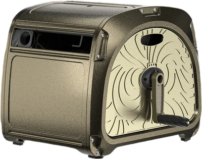 Giraffe Tools Metal Garden Hose Reel Box Black/Green New