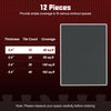 Gray 0.39 inch thick rubber top exercise mat set includes 12 pieces, providing 48 sq.ft of cushioned, anti-slip support.