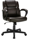 Adjustable Leather Executive Office Chair Computer Desk Chair with Armrest