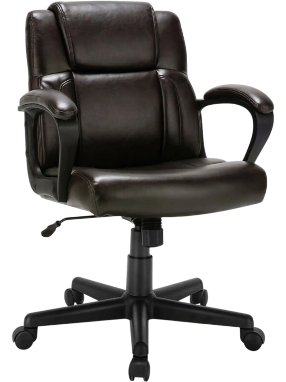 Adjustable Leather Executive Office Chair Computer Desk Chair with Armrest