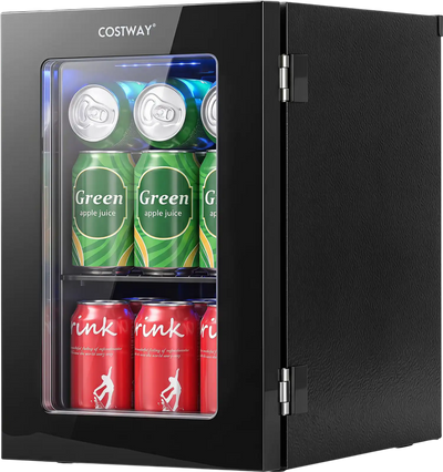 Costway 0.6 Cu.Ft Beverage Refrigerator Countertop Mini Fridge 24 Cans 87195856 New
