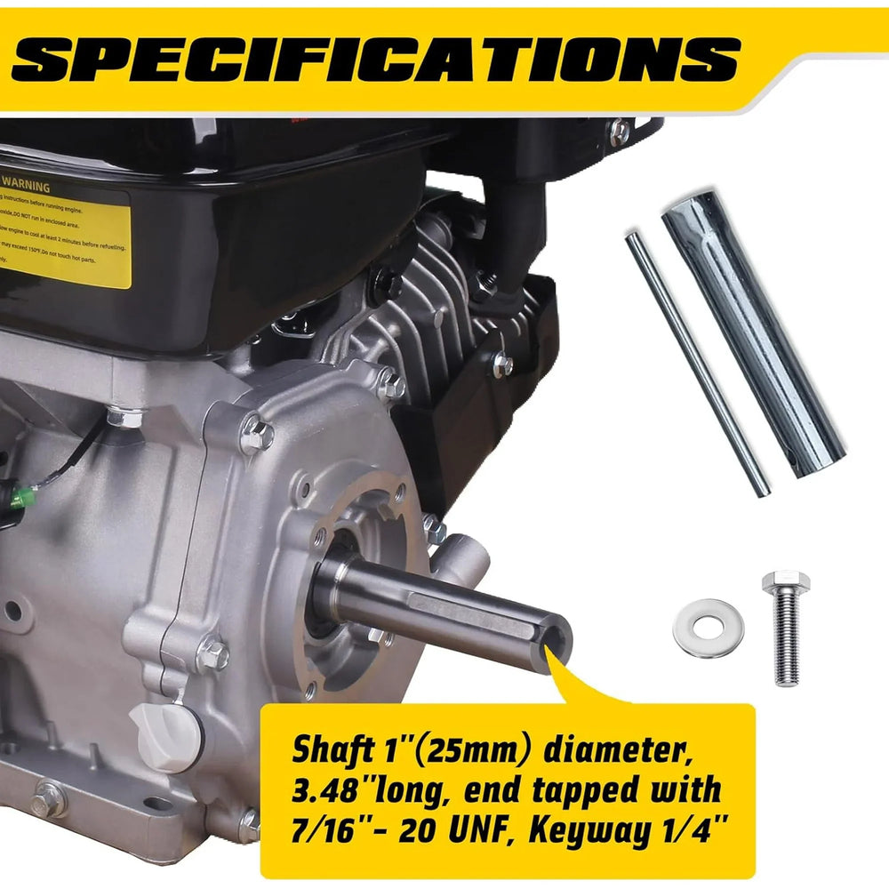 Aceup Energy AE274 Gas Engine 9 HP 274CC 4-Stroke OHV Horizontal Shaft New