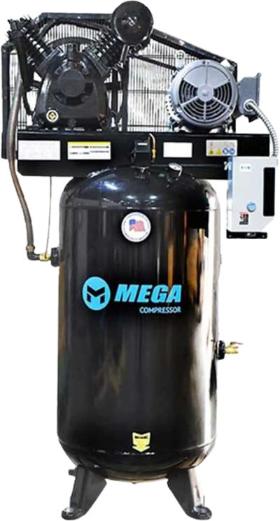 Mega Compressor MP-5080VMBA Air Compressor 2 Stage 80 Gallon 5 HP 175 PSI Electric Start New