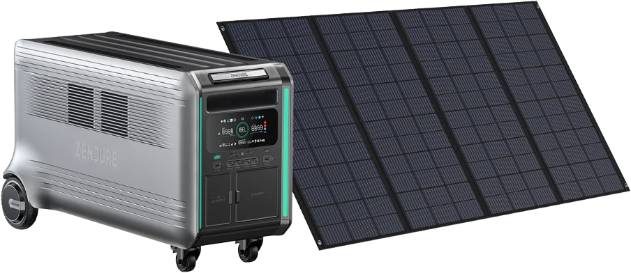 Zendure SuperBase V6400 Power Station with Satellite Battery 6,438Wh and 400W Solar Panel New