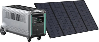 Zendure V6400 SuperBase Power Station 120/240 Dual Voltage with 400 Watt Solar Panel New