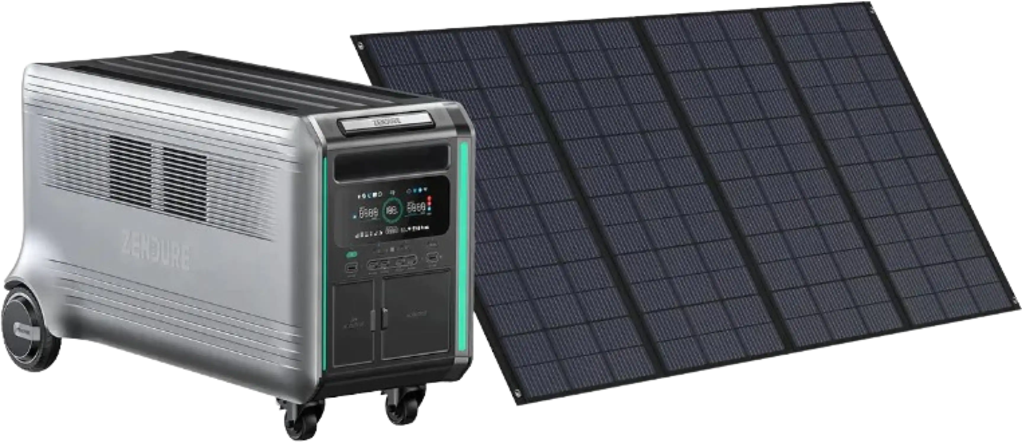 Zendure V4600 SuperBase Power Station 120/240 Dual Voltage 4608Wh With 200W Solar Panels New