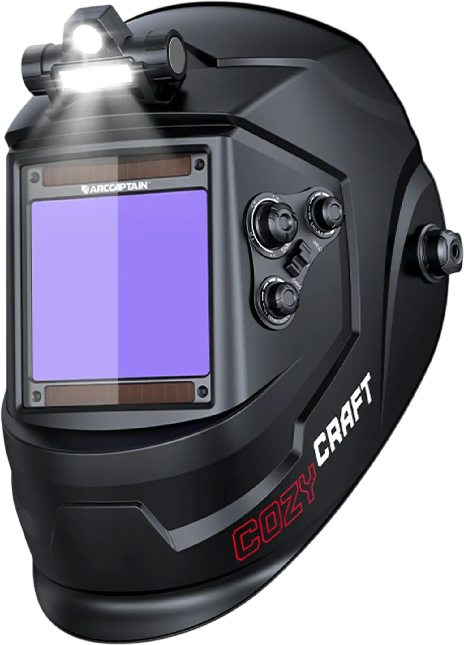 Arccaptain Auto Darkening True Color Welding Helmet Black CozyCraft X200 New
