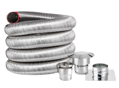 US Stove CLK-25 6 In. x 25 ft. Fireplace Insert Direct Connect Kit w/ Cap New