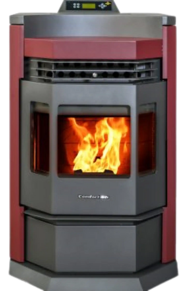ComfortBilt HP22-N 2,800 sq. ft. EPA Certified Pellet Stove with Auto Ignition 80 lb Hopper Capacity Burgundy New