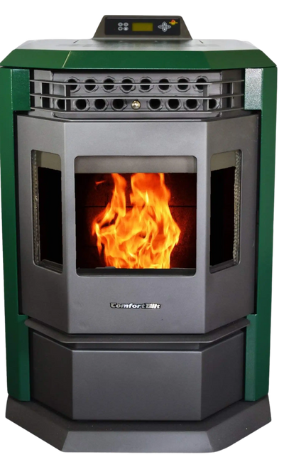 ComfortBilt HP22 2,800 sq. ft. EPA Certified Pellet Stove with Auto Ignition 55 lb Hopper Green New