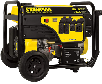 Champion 100813 7500W/9375W 50 Amp Gas Electric Start Generator New