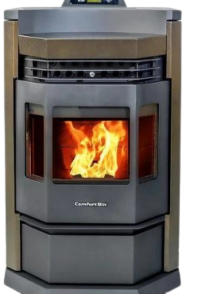 ComfortBilt HP22-N 2,800 sq. ft. EPA Certified Pellet Stove with Auto Ignition 80 lb Hopper Capacity Brown New