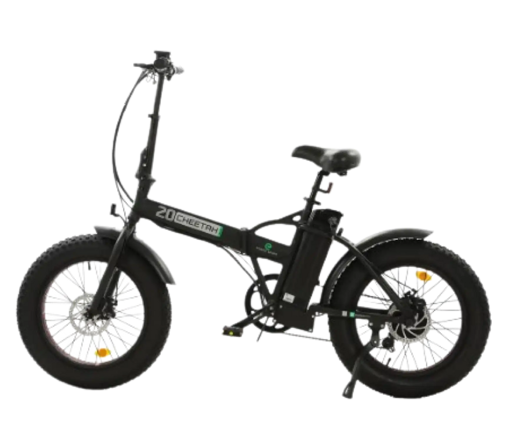 48v electric bicycle Ecotric Cheetah E-Bike 48V 13AH 500W 20 MPH 20" Fat Tire Folding with – FactoryPure