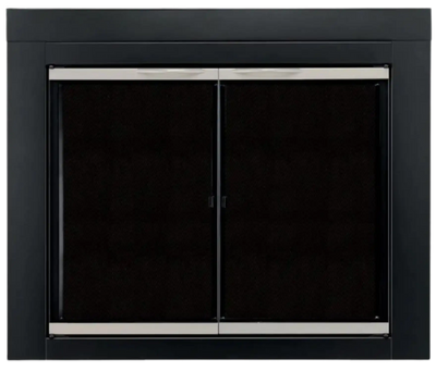 Pleasant Hearth Alsip Medium 32.5 by 37 in. Opening Glass Fireplace Doors New