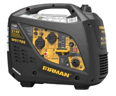 Firman W01785 1700W/2100W Gas Recoil Start Parallel Ready Inverter Generator With CO Alert New