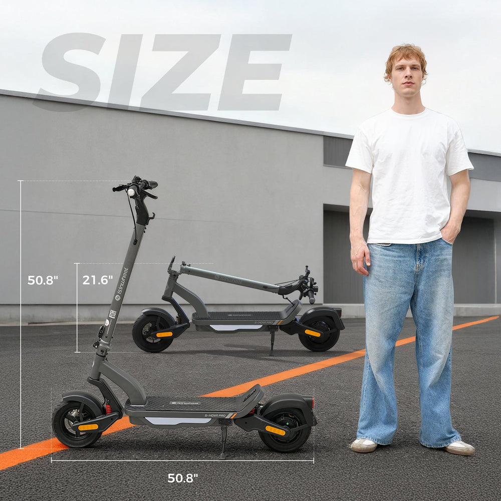 Scooter size and dimensions graphic