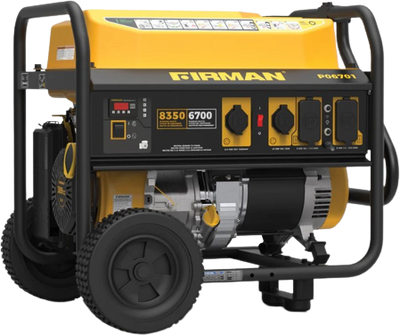 Firman P06701 Portable Generator 6700/8350 Watt 30 Amp 120/240V Recoil Start Gas New