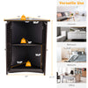 Brown bathroom corner storage cabinet with shutter door, adjustable shelf, and anti-tipping design for versatile use.
