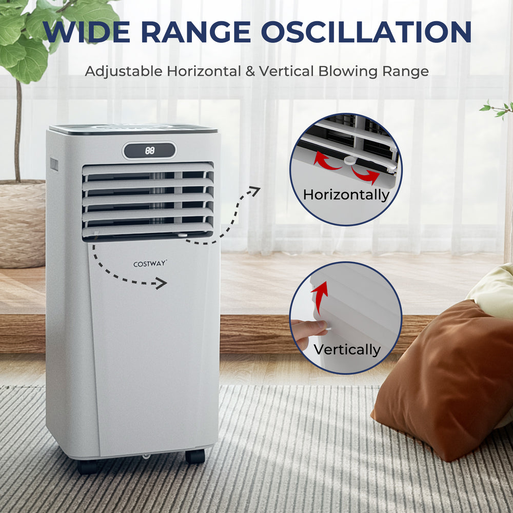 Costway 4-in-1 Portable Air Conditioner 10000 BTU with Dehumidifier and Fan Mode New