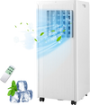 10000 BTU Portable Air Conditioner Cools up to 350 Sq wth 24H Timer