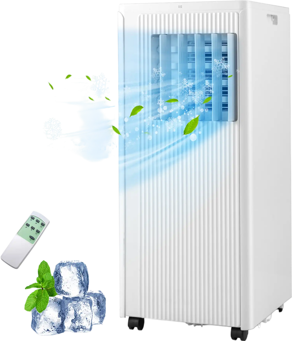 10000 BTU Portable Air Conditioner Cools up to 350 Sq wth 24H Timer