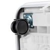 Close-up of the portable air conditioner's adjustable air flow direction feature with a 90° manual swing for customized.
