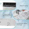 Window air conditioner with LED control panel, 10000 BTU, detachable filter, and convenient water drainage for easy.