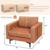 Modern orange accent armchair with side storage pocket, ergonomic design, and high weight capacity of 660 lbs for.