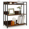 3-tier industrial bookshelf with adjustable shelves, durable engineered wood, and sturdy metal frame for versatile.
