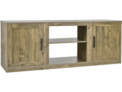 Costway Farmhouse TV Stand Double Barn Doors for TVs up to 65