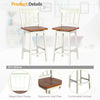Set of 2 vintage 24.5-inch swivel bar stools with ergonomic seat and comfortable footrest for kitchen or dining room.