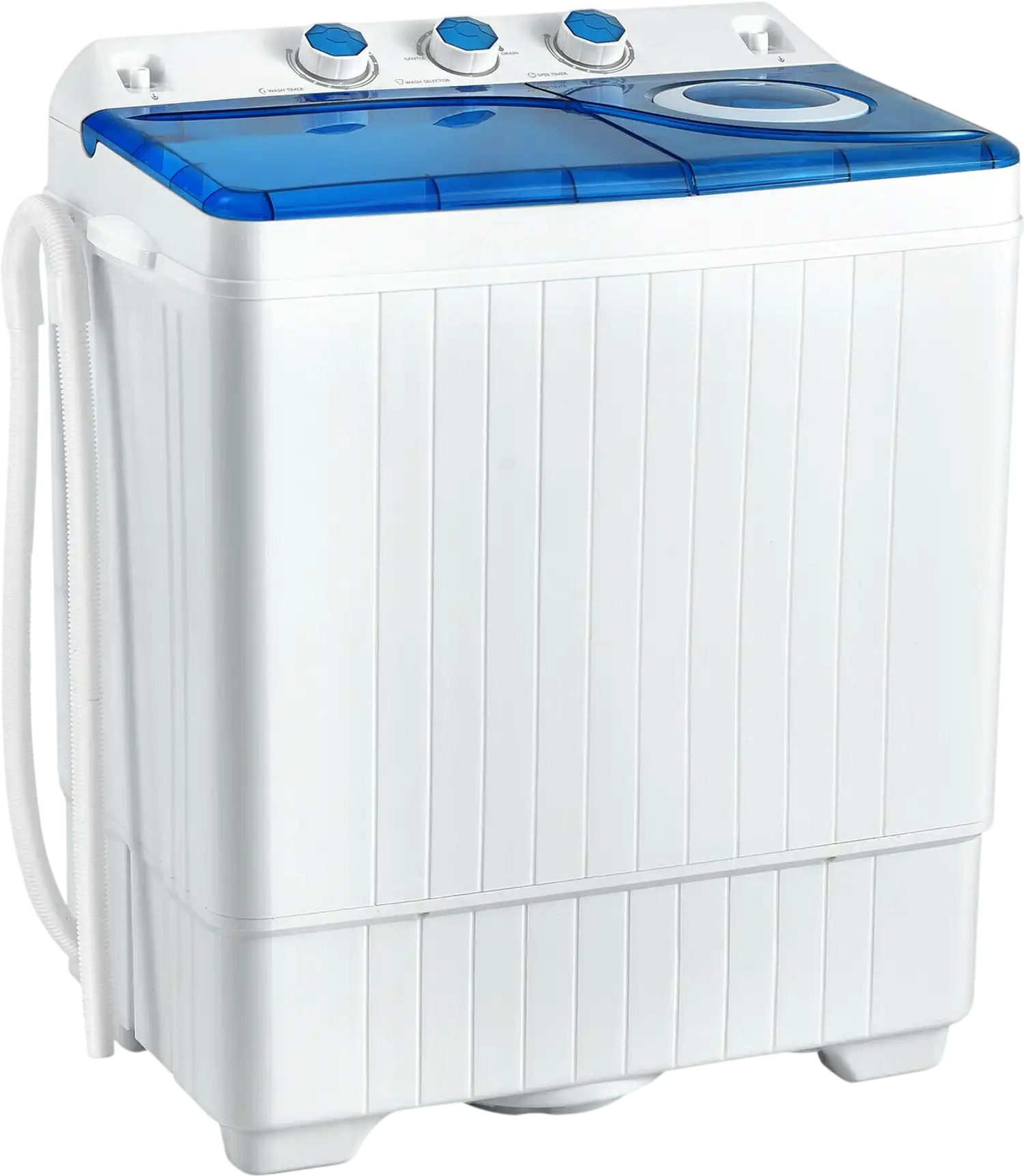 Costway 26 lbs Semi-Automatic Twin Tub Washing Machine w/ Drain Pump 24806379 New