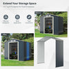 Outdoor storage shed extension kit for 7 ft width, made of premium color coated steel, adds 14.7 ft² of storage space.
